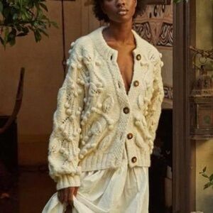 Dôen Skye 100% alpaca hand knit cardigan sweater